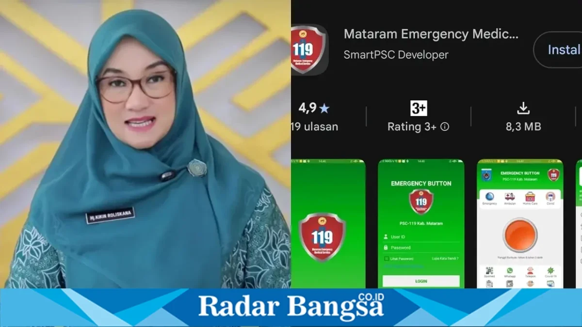 Hj. Kinnastri Mohan Roliskana mengajak masyarakat Kota Mataram memanfaatkan Emergency Button untuk mempercepat akses pertolongan kegawatdaruratan. (Dok. Ho/RadarBangsa.co.id)
