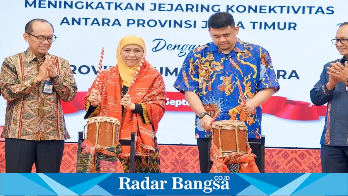 Gubernur Jawa Timur Khofifah Indar Parawansa saat memimpin Misi Dagang dan Investasi Jawa Timur-Sumatera Utara di Medan, Selasa (29/9/2026). (Dok. Ho/RadarBangsa.co.id)