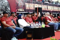 Wakil Bupati Malang Lathifah Shohib menghadiri pembukaan Open Tournament Karate Piala Panglima TNI di GOR Ken Arok Malang. (Dok. Ho/RadarBangsa.co.id)