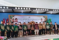 Kapolsek Laren AKP Anang Purwo Widodo menghadiri pengajian Muhammadiyah se-Cabang Laren di Gedung Dakwah Muhammadiyah, Desa Gampangsejati, Sabtu (26/9/2026). (Dok. Ho/RadarBangsa.co.id)