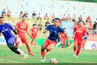 Persekabpas saat menghadapi Putra Sang Fajar FC dalam Anniversary Game di Stadion Untung Suropati, Jumat (19/9/2026). (Dok. Ho/RadarBangsa.co.id)