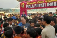 Pembukaan Piala Bupati Cup 2026 di Stadion Jember Sport Garden, Jember. (Dok. Ho/RadarBangsa.co.id)