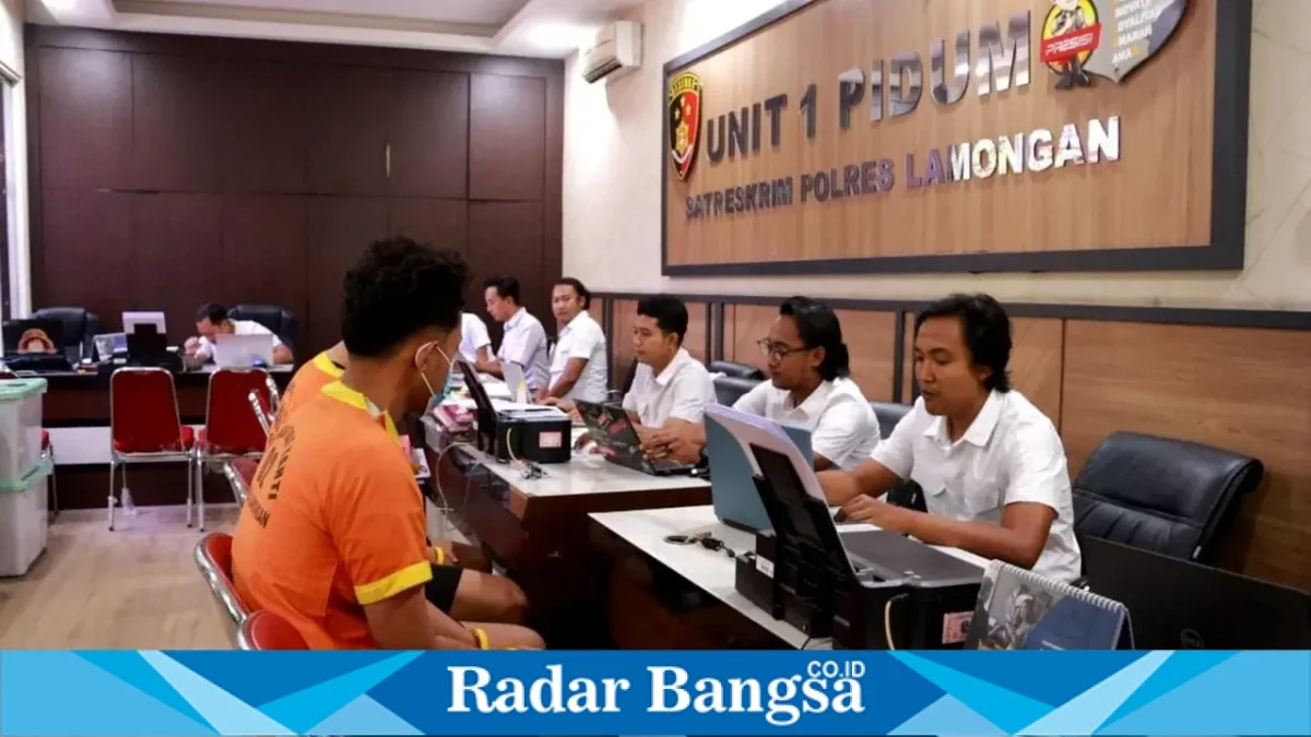 Polres Lamongan mengungkap kasus pengeroyokan di Jalan Raya Karanggeneng, Kabupaten Lamongan. (Dok. Ho/RadarBangsa.co.id)