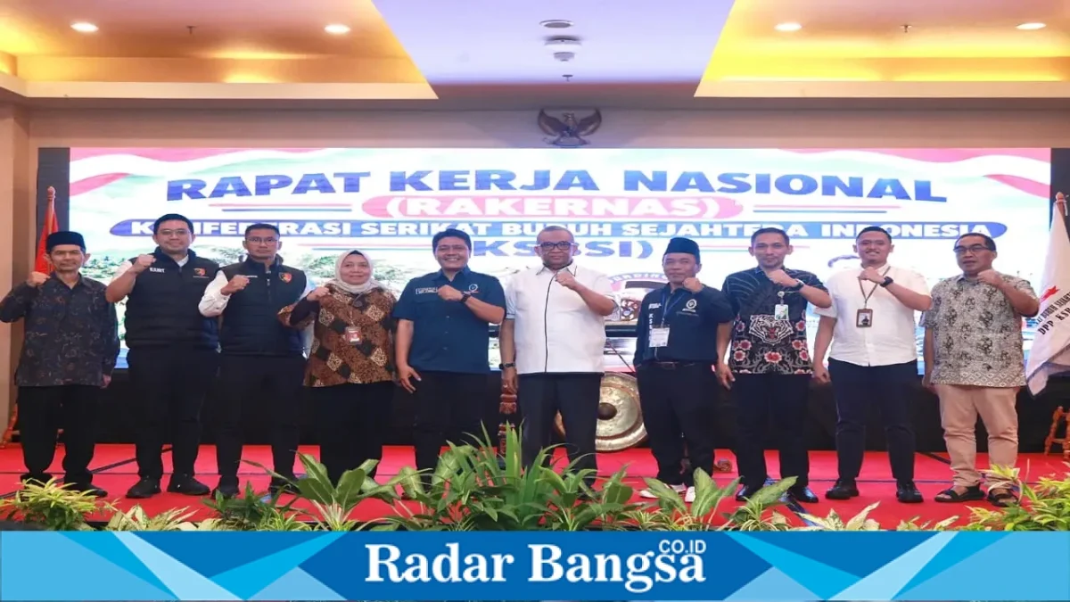 Wamenaker Afriansyah Noor saat menghadiri Rakernas KSBSI 2026 di Jakarta, Rabu (23/9/2026). (Dok. Ho/RadarBangsa.co.id)