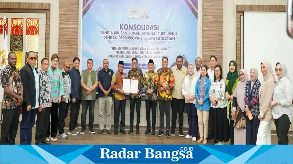 Lia Istifhama saat kunjungan kerja Komite I DPD RI di Kantor Gubernur Sulawesi Selatan, Makassar, Senin (21/9/2026). (Dok. Ho/RadarBangsa.co.id)