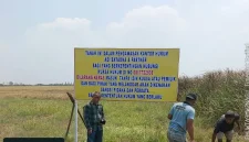 Lahan sawah seluas 3.653 meter persegi di Desa Warukulon, Kecamatan Pucuk, Lamongan, yang menjadi objek sengketa. (Dok. Ho/RadarBangsa.co.id)