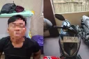 Petugas mengamankan terduga pelaku curanmor setelah kepergok korban di Puskesmas Deket, Lamongan, Rabu (16/9). (Dok. Ho/RadarBangsa.co.id)