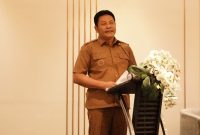 Bupati Sidoarjo H. Subandi saat membuka Sosialisasi Tata Kelola Pokok-Pokok Pikiran DPRD Kabupaten Sidoarjo di Sun Hotel Sidoarjo, Senin (19/10/2026). (Dok. Ho/RadarBangsa.co.id)