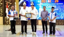 Bupati Sidoarjo H. Subandi menghadiri peringatan HUT ke-26 KORMI Kabupaten Sidoarjo di Pendopo Delta Wibawa, Sabtu (31/10/2026). (Dok. Pemkab Sidoarjo)