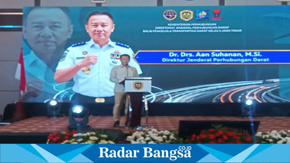 Dirjen Hubdat Kemenhub, Aan Suhanan mendukung penuh kegiatan EJLTM 2026 yang digelar BPTD Kelas II Jatim (Foto : Yudha)