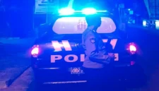 Petugas Polsek Tikung saat melakukan Blue Light Patrol di sejumlah titik rawan wilayah Kecamatan Tikung, Lamongan, Kamis (1/10/2026).