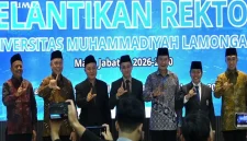 Prof. Abdul Aziz Alimul Hidayat saat pelantikan sebagai Rektor UMLA periode 2026β2030 di Hall Lantai 10 Gedung UMLA, Sabtu (17/10/2026). (Dok. Ho/RadarBangsa.co.id)