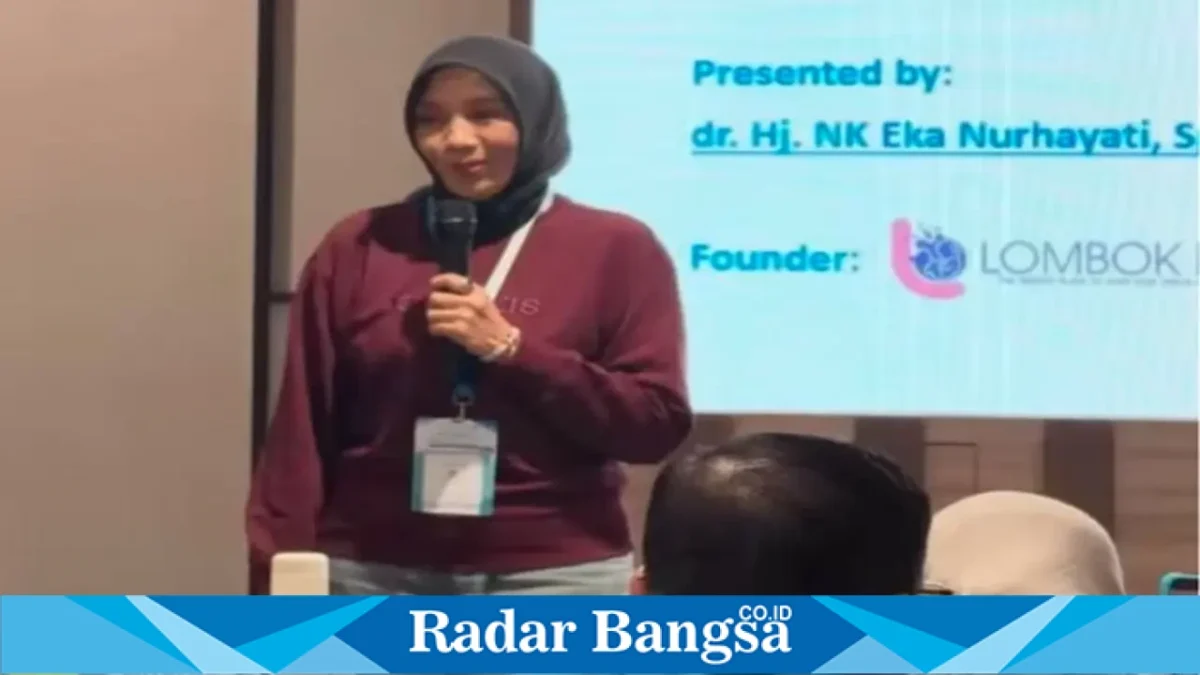 Foto dr. Hj. NK. Eka Nurhayati, Direktur RSUD H. Moh. Ruslan Kota Mataram, terkait keikutsertaannya sebagai narasumber FRES 2026 di Bandung. (Dok. Ho/RadarBangsa.co.id)