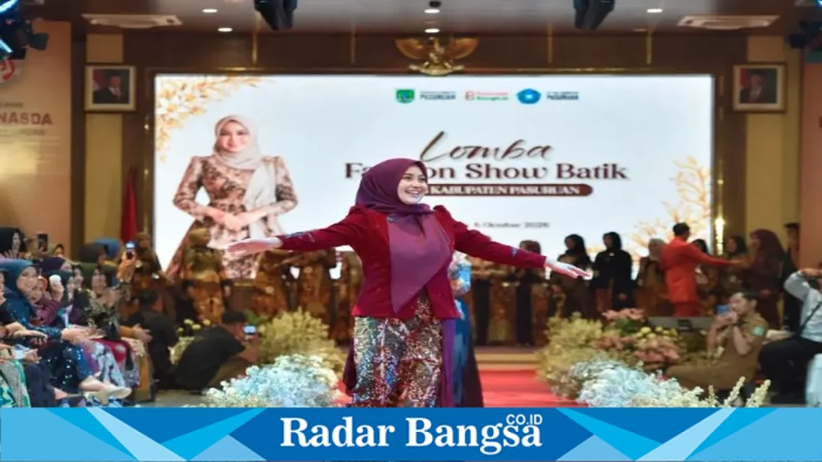 Lomba Fashion Show Batik khas Kabupaten Pasuruan digelar di Auditorium Mpu Sindok, Komplek Kantor Bupati Pasuruan, Selasa (6/10/2026). (Dok. Ho/RadarBangsa.co.id)