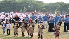 Anak-anak PAUD dan TK mengikuti Festival ASI BERLIAN di Lapangan Pasmar 2, Gedangan, Kabupaten Sidoarjo, Sabtu (24/10/2026). (Dok Foto Ho/RadarBangsa.co.id).