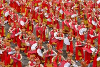 Gandrung Sewu Banyuwangi saat pertunjukan tari kolosal dalam konsep baru. (Dok. Ho/RadarBangsa.co.id)