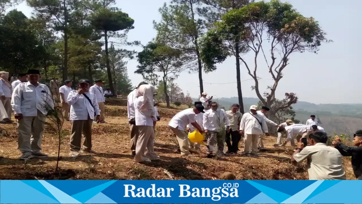 Penanaman bibit pohon dalam kegiatan ASRI DPC Gerindra Kabupaten Pasuruan di kawasan wisata Sempu Sunset Hill, Sabtu (17/10/2026). (Dok. Ho/RadarBangsa.co.id)