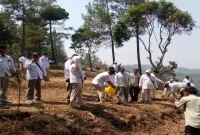 Penanaman bibit pohon dalam kegiatan ASRI DPC Gerindra Kabupaten Pasuruan di kawasan wisata Sempu Sunset Hill, Sabtu (17/10/2026). (Dok. Ho/RadarBangsa.co.id)