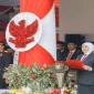 Gubernur Jawa Timur Khofifah Indar Parawansa saat memimpin Upacara Peringatan Hari Kesaktian Pancasila di Gedung Negara Grahadi, Surabaya, Kamis (1/10/2026). (Dok. Ho/RadarBangsa.co.id)