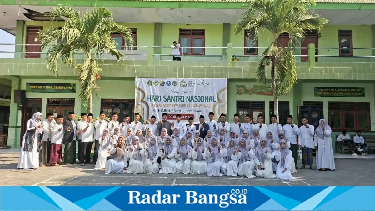 Kegiatan peringatan Hari Santri Nasional 2026 oleh YPP Al Munawwaroh, Kecamatan Kembangbahu, Kabupaten Lamongan. (Dok. Ho/RadarBangsa.co.id)