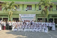 Kegiatan peringatan Hari Santri Nasional 2026 oleh YPP Al Munawwaroh, Kecamatan Kembangbahu, Kabupaten Lamongan. (Dok. Ho/RadarBangsa.co.id)