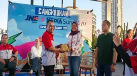 JLC Member Gathering 2026 yang digelar JNE di Stay.vie Dinoyo Prime Hotel & Co-Living, Surabaya, Kamis (15/10/2026).  (Dok JNE)