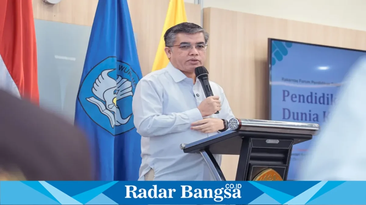 Menteri Ketenagakerjaan Yassierli saat menyampaikan program pelatihan vokasi dalam Rakernas FTPVI 2026 di Jakarta, Selasa (13/10/2026). (Dok. Ho/RadarBangsa.co.id)