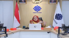 Indah Anggoro Putri mengimbau pekerja agar mewaspadai penipuan yang mengatasnamakan Bantuan Subsidi Upah 2026. (Dok. Ho/Kemnaker/RadarBangsa.co.id).