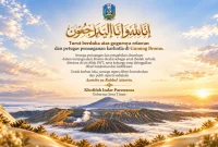 Ucapan duka Gubernur Jawa Timur Khofifah Indar Parawansa atas gugurnya petugas dan relawan yang terlibat dalam upaya pemadaman karhutla di Gunung Bromo.