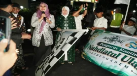 Suasana kegiatan Kirab Hari Santri 2026 yang diselenggarakan PRNU Kedung Asem, Probolinggo. (Dok foto /RadarBangsa.co.id).