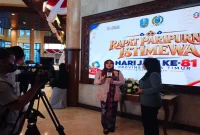 Lia Istifhama menghadiri rapat paripurna istimewa peringatan Hari Jadi ke-81 Provinsi Jawa Timur di Gedung DPRD Jatim, Surabaya, Senin (12/10/2026). (Dok. Ho/RadarBangsa.co.id)