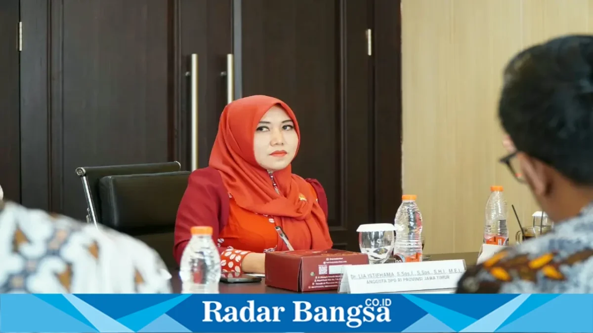 Anggota DPD RI Lia Istifhama menyoroti pentingnya sinergi pemerintah daerah dan kepolisian untuk menjaga iklim investasi serta ruang aspirasi masyarakat di Jawa Timur. (Foto Ho/RadarBangsa.co.id).