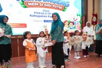Lomba Mendongeng “Medi si Gigi Putih” yang diikuti 24 anak perwakilan seluruh kecamatan di Auditorium Mpu Sindok, Kompleks Kantor Bupati Pasuruan, Selasa (13/10/2026). (Dok. Ho/RadarBangsa.co.id)