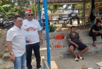 Wakil Ketua Tim Pengarah Percepatan Pembangunan Daerah (TP3D) Jember, Dima Achyar (kiri), bersama Ketua MAKI Jawa Timur, Heru Satrio (kanan), saat kegiatan lomba mancing lele di Kolam Pancing Tri Jaya, Jember, Sabtu (24/10/2026). (Dok. Ho/RadarBangsa.co.id)