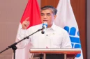 Menaker Yassierli saat membuka Temu Mitra Ketenagakerjaan di Bekasi, Jawa Barat, Kamis (1/10/2026).