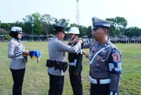 Apel Gelar Pasukan Operasi Patuh Rinjani 2026 di Lapangan Gajah Mada Ampenan, Mataram, Senin (26/10/2026). (Dok. Ho/Polda NTB/RadarBangsa.co.id).