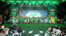 Peluncuran manajemen dan skuad Pasuruan United untuk kompetisi Liga 3 Nusantara musim 2026/2027 di Halaman Pasuruan Creative Center, Kabupaten Pasuruan, Rabu (14/10/2026). (Dok. Ho/RadarBangsa.co.id)