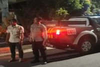 Personel Polsek Tikung saat melaksanakan Patroli Blue Light untuk memantau situasi kamtibmas di sejumlah titik wilayah Tikung, Senin (5/10/2026) malam. (Dok. Ho/RadarBangsa.co.id)