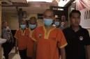 Para tersangka dalam kasus narkotika saat mengikuti rilis pengungkapan lima kasus narkotika oleh Polres Lamongan selama September 2026 di Lamongan, Jumat (2/10/2026).