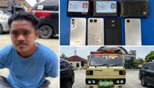 Polisi mengamankan terduga pelaku beserta truk yang dilaporkan hilang di Paciran, Lamongan, di wilayah Blora, Jawa Tengah. (Dok foto Ho/RadarBangsa.co.id).