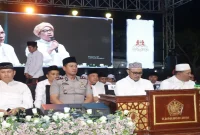 Kegiatan doa kebangsaan di halaman Mapolres Sampang, Selasa (20/10/2026), dihadiri unsur Forkopimda, alim ulama, tokoh masyarakat, santri, dan pelajar. (Dok. Ho/RadarBangsa.co.id)