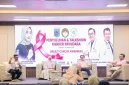 Kegiatan talkshow edukasi kanker payudara dalam rangka memperingati Hari Kanker Payudara Sedunia 2026 di Aula Lantai 5 RSUD H. Moh. Ruslan Kota Mataram, Rabu (28/10/2026). (Dok. Ho/RadarBangsa.co.id)