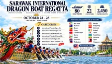 Poster Sarawak International Dragon Boat Regatta 2026 yang berlangsung pada 23–25 Oktober di Sarawak, Malaysia. (Dok. Ho/Panitia Sarawak International Dragon Boat Regatta).