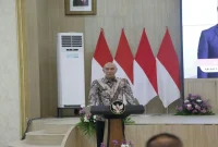 Ahmad Imam Fauzi, Pj. Sekda Jember mewakili Bupati Jember Gus Fawait saat menyampaikan paparan. (Dok. Ho/RadarBangsa.co.id)
