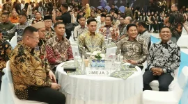 Bupati Sidoarjo H. Subandi menghadiri acara kenal pamit Kapolresta Sidoarjo di Gedung Serba Guna Polresta Sidoarjo, Minggu malam (18/10/2026). (Dok. Ho/RadarBangsa.co.id)