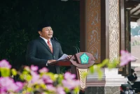Bupati Sidoarjo H. Subandi dalam kegiatan peringatan Hari Sumpah Pemuda ke-98 Tahun 2026. (Dok. Humas).